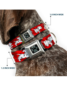 Collar de Perro Buckle-Down Dálmatas 2.54 cm Ajustable 22.86-38.1 cm 2