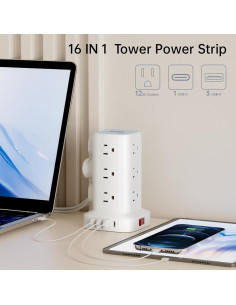 Torre de Energía SMALLRT 10FT con 12 Salidas y USB-C 2