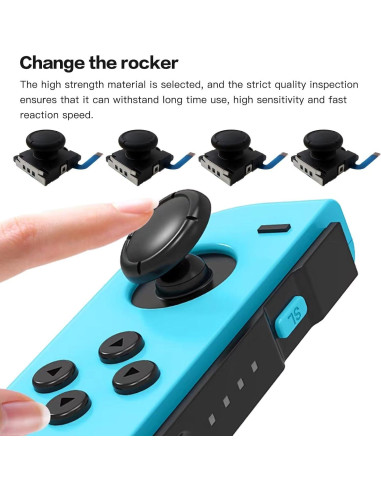 Palanca Analógica Reemplazo USonline911 para Joy-Con Nintendo Switch - Negro