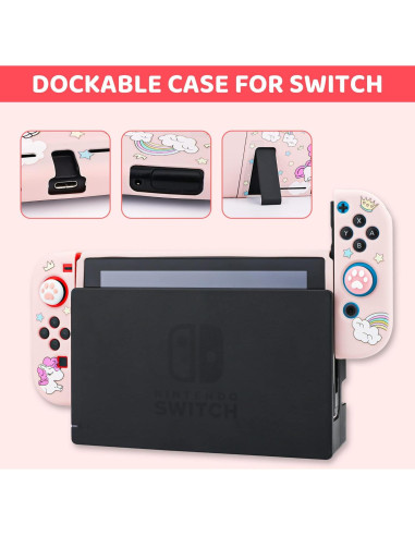 Funda de Transporte Rosa Unicornio para Nintendo Switch - GLDRAM