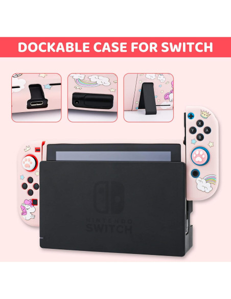 Funda de Transporte Rosa Unicornio para Nintendo Switch - GLDRAM Funda de Transporte Rosa Unicornio para Nintendo Switch - GLDRAM