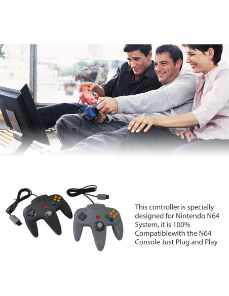 Controlador Joystick Clásico TalaBide para Nintendo 64 - 2 Piezas Controlador Joystick Clásico TalaBide para Nintendo 64 - 2 Piezas