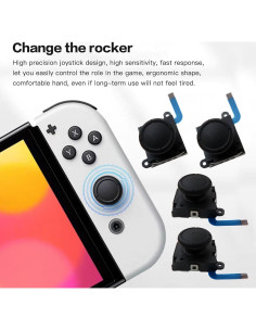 Palanca Analógica Reemplazo USonline911 para Joy-Con Nintendo Switch - Negro 2