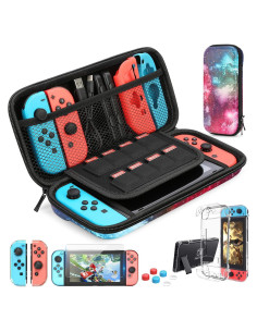 Kit de Accesorios HEYSTOP para Nintendo Switch - Funda, Protector y Más