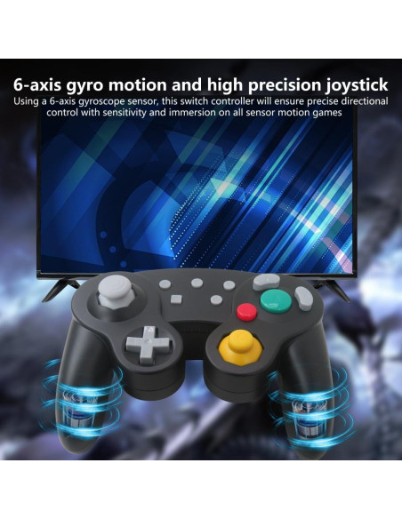 Controlador Inalámbrico Game-cube USonline911 para Switch Negro