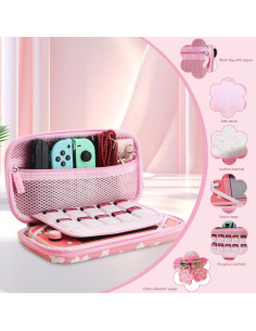 Funda Rosa Sakura HYPERCASE para Nintendo Switch Lite con Accesorios 2