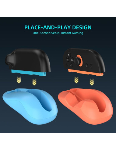 Controlador de Juegos Gaekol para Nintendo Switch 2 - Mouse Joy-Con Naranja y Azul