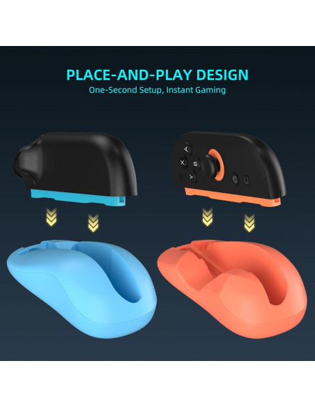 Controlador de Juegos Gaekol para Nintendo Switch 2 - Mouse Joy-Con Naranja y Azul