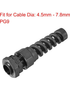 Conector PG9 Impermeable uxcell Nylon 4.5-7.8mm 2 Pcs 2