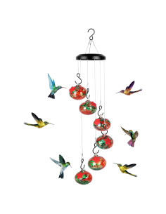 Alimentador de Colibríes Campana de Viento HEADAK LIFE 6 Bolas Rojas
