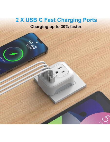 Adaptador de Enchufe de Viaje Europeo 6 en 1 Ouli SL-148US