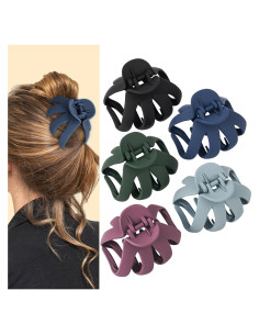 Garras de Cabello Antideslizantes Lolalet - Paquete de 5 Clips Multicolor