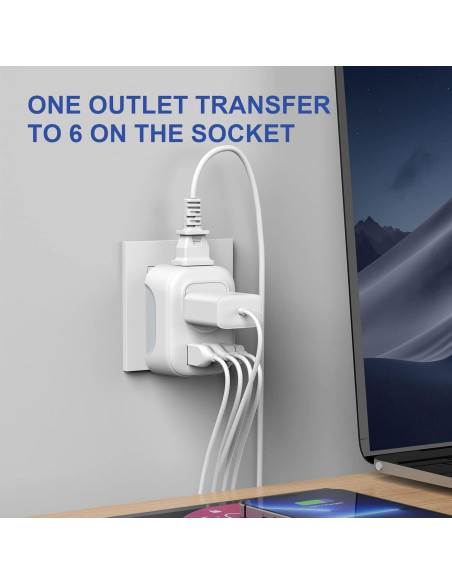 Adaptador de Enchufe de Viaje Europeo 6 en 1 Ouli SL-148US