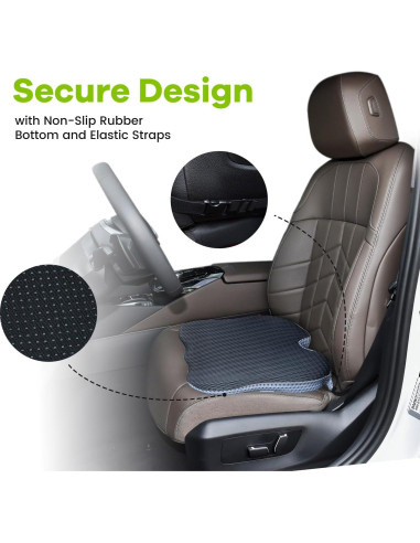 Cojín de Asiento Viscoelástico Dreamer Car QFC040-BK Negro