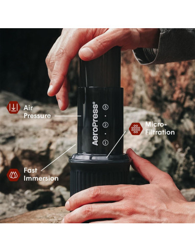 Cafetera AeroPress Go Gris - Prensa Francesa Portátil 317g