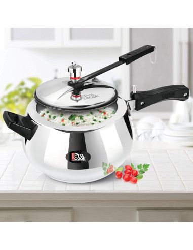 Olla a presión Milton 3L acero inoxidable con válvula de seguridad