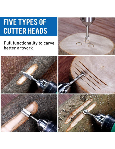 Juego de Bits de Tallado en Madera Dremel 6 Piezas 3 mm