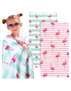 Toallas de Playa Microfibra Yahenda 2 Piezas Flamenco 71x140 cm