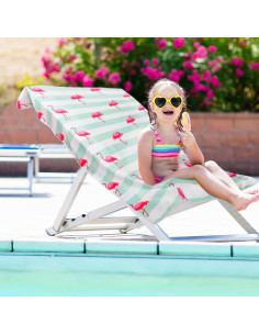 Toallas de Playa Microfibra Yahenda 2 Piezas Flamenco 71x140 cm 2