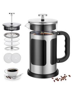 Cafetera Prensa Francesa Dircolz 21oz Acero Inoxidable 304