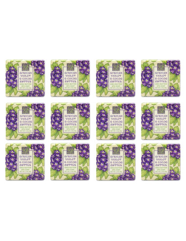 Jabones de Barra Aromatizados Greenwich Bay Violeta Africana - 12 Mini Jabones 53 g