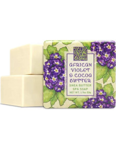 Jabones de Barra Aromatizados Greenwich Bay Violeta Africana - 12 Mini Jabones 53 g 2