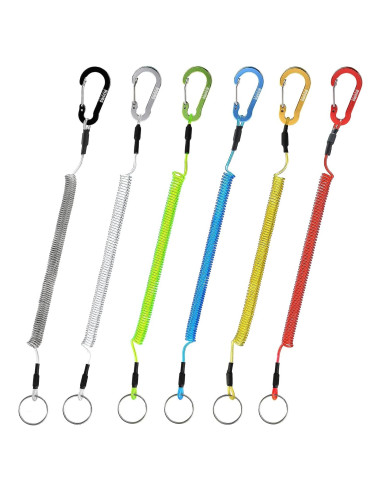 Cuerdas de Pesca Booms Fishing T04 con Mosquetón 6 Piezas