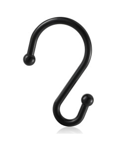 Ganchos de Cortina de Ducha CHICTIE Metal Negro Antióxido - Juego de 12 2