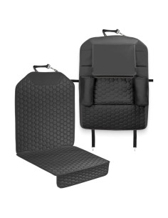 Organizador de Asiento Trasero Owleys - Cuero Sintético Negro