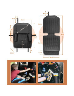 Organizador de Asiento Trasero Owleys - Cuero Sintético Negro 2