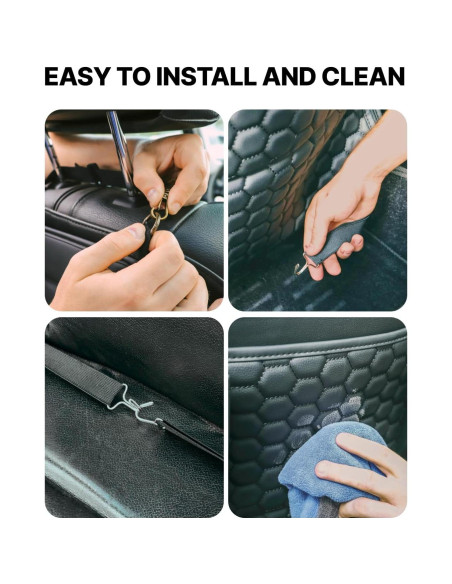 Organizador de Asiento Trasero Owleys - Cuero Sintético Negro