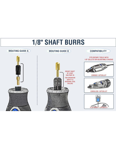 Juego de 20 Bits de Tallado en Madera Lukcase HSS Titanio 3.175mm
