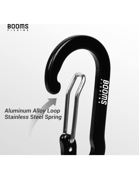 Cuerdas de Pesca Booms Fishing T04 con Mosquetón 6 Piezas