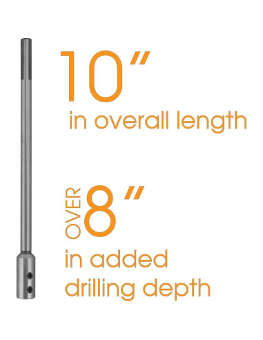 Extensión de broca Forstner 25.4 cm Peachtree 3/8"