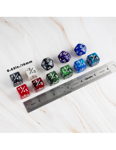 51 Piezas Dados Contadores MTG LAMJAM +1/+6 y -1/-6