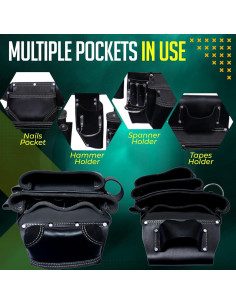 Cinturón de Herramientas de Cuero Rising Star 18 Bolsillos 2