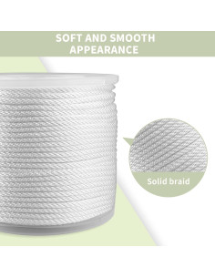 Cuerda de Nylon Trenzada LUOPUTUO 0.635cm 152.4m Alta Resistencia 2