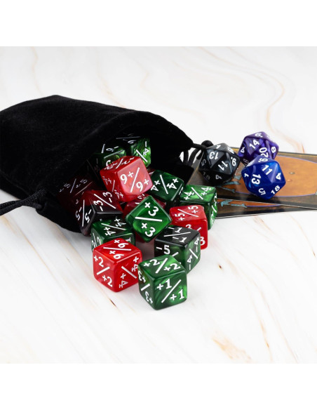 51 Piezas Dados Contadores MTG LAMJAM +1/+6 y -1/-6