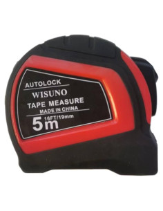 Cinta Métrica WISUNO 4.88 m Retráctil con Auto-Bloqueo