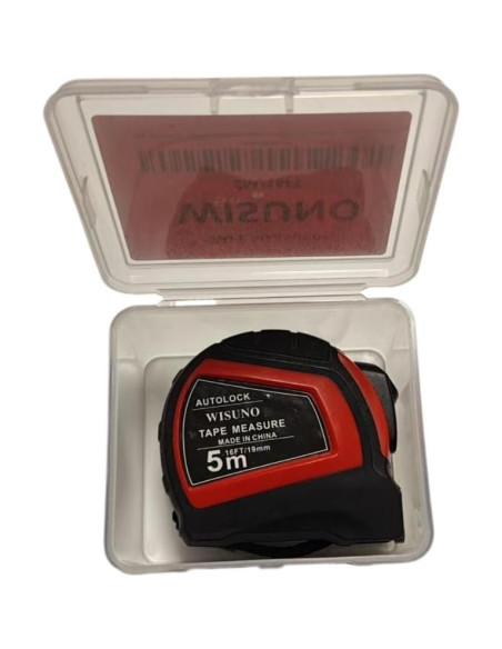 Cinta Métrica WISUNO 4.88 m Retráctil con Auto-Bloqueo