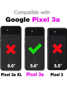 Funda Asuwish para Google Pixel 3a con Soporte y Protector 2