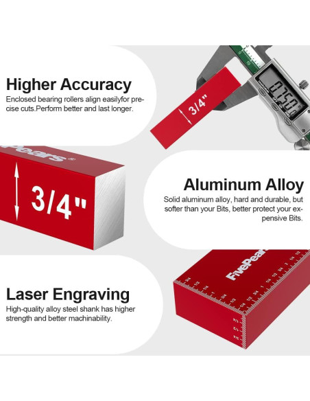 Bloques de Configuración de Aluminio 15 PCS FivePears