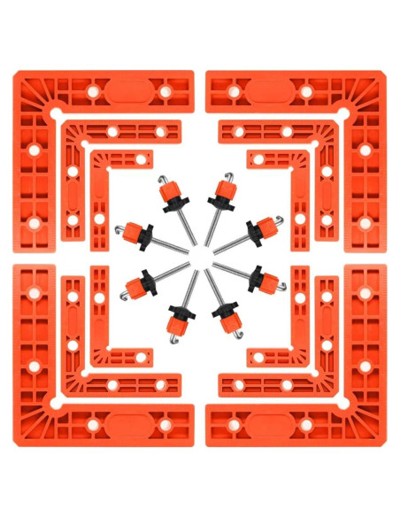 Abrazaderas de Esquina 90 Batidora - 12 Piezas Ajustables