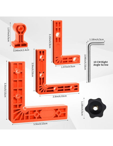 Abrazaderas de Esquina 90 Batidora - 12 Piezas Ajustables