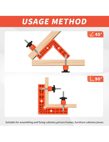Abrazaderas de Esquina 90 Batidora - 12 Piezas Ajustables