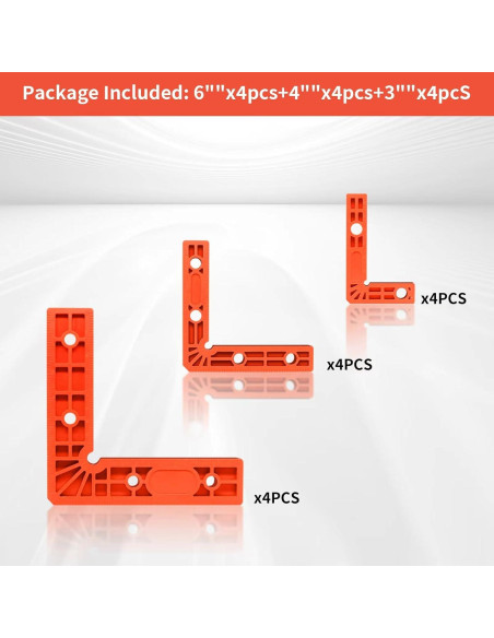 Abrazaderas de Esquina 90 Batidora - 12 Piezas Ajustables