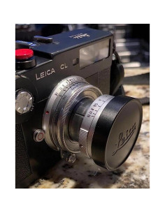 Tapa de Lente Negra de Metal YEWOOP E39 42mm Compatible Leica 2
