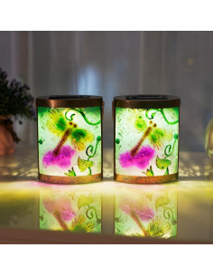 Linternas Solares Colgantes SUNNYSOLAR 2 Piezas Libélula 2