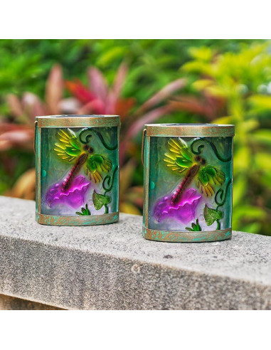 Linternas Solares Colgantes SUNNYSOLAR 2 Piezas Libélula