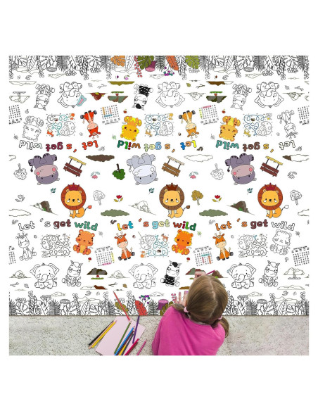 Póster para Colorear Gigante XEFINAL Mundo Animal 119x178 cm